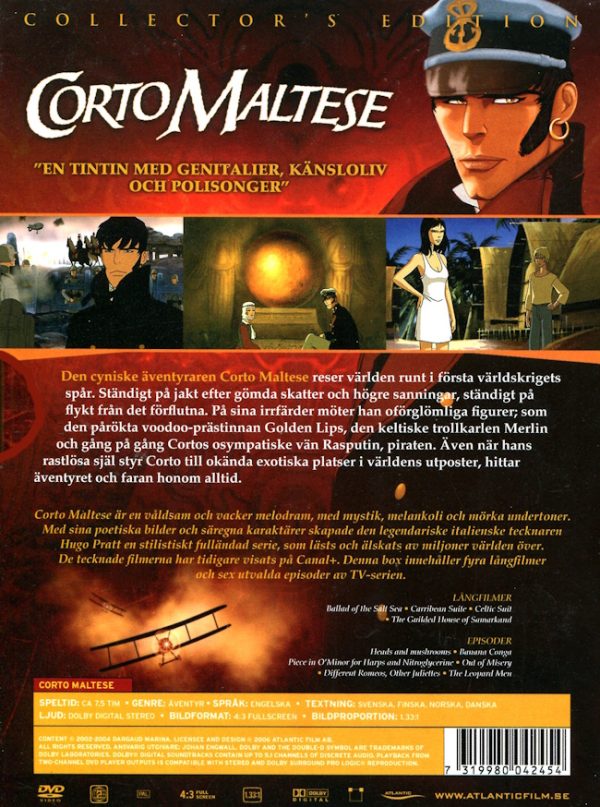 DVD - Corto Maltese (3-disc) baksida