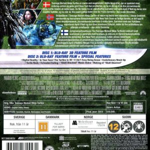 Bluray - Teenage Mutant Ninja Turtles (2014) (3D) baksida