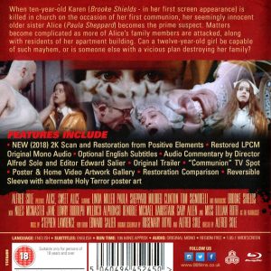 Bluray - Alice, Sweet Alice (Linda Miller) (1976) (Import) baksida