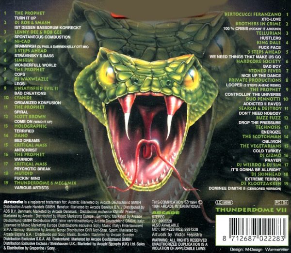 CD - Thunderdome VII (1994) (2-CD) baksida