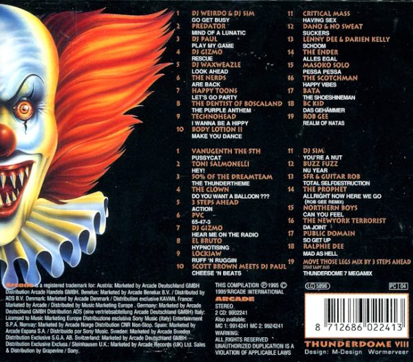 CD - Thunderdome VIII (1995) (2-CD) baksida