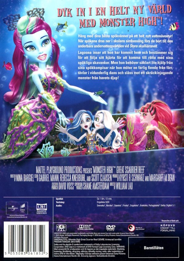 DVD - Monster High: Stora Skalliärrevet baksida