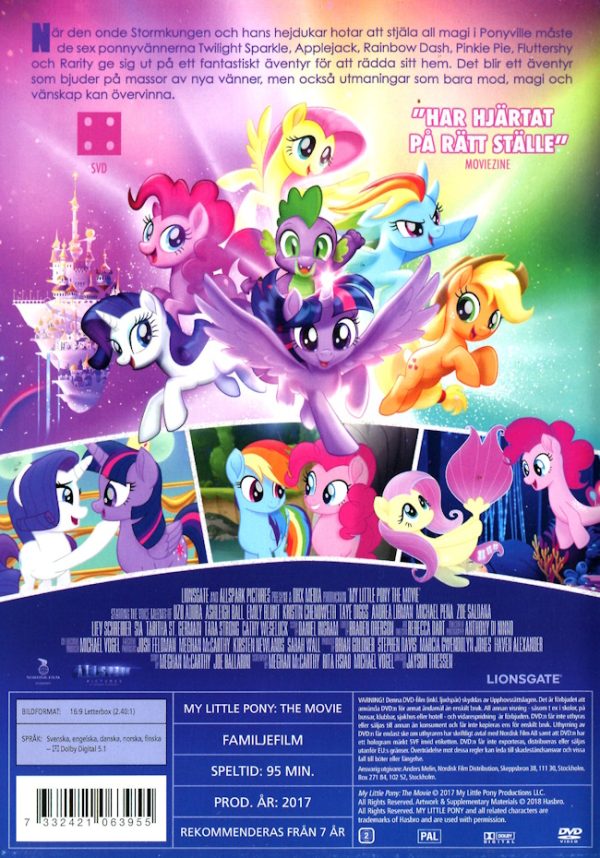 DVD - My Little Pony: The Movie baksida