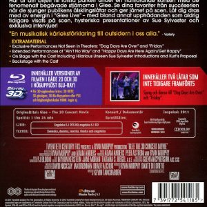 Bluray - Glee - The Concert Movie (2011) (3D) baksida