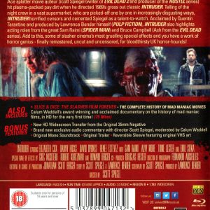 Bluray - Intruder (Sam Raimi) (1989) (Import) baksida