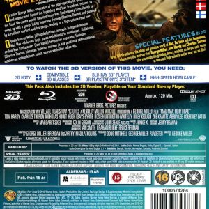Bluray - Mad Max: Fury Road (Charlize Theron) (2015) (3D) baksida