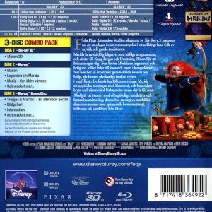 Bluray - Modig (Disney Pixar) (2012) (3D) baksida