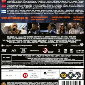 Bluray - Rampage: Big Meets Bigger (Dwayne Johnson) (2018) (3D) baksida