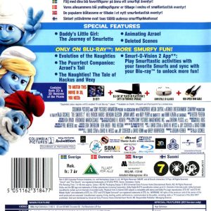 Bluray - Smurfarna 2 (2013) (3D) baksida