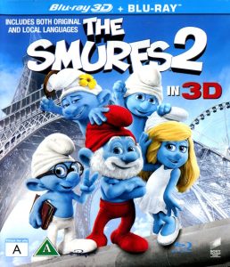 Bluray - Smurfarna 2 (2013) (3D) framsida